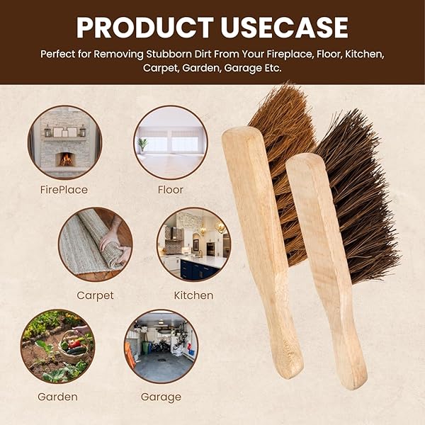 Wood Scrubbing Brush, Heavy Duty Hand Scrubber With Wood Stock And Stiff Natural Bassine Bristles, Ideal For Wooden Floor Brush, Scrubbing Brush, Heavy Duty (1 - View #4