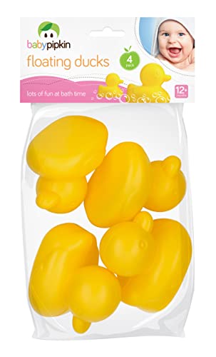 Homeshopa-Baby-Bath-Toys-4-Rubber-Bath-Duck-Toy-for-Kids-Float-and-Squeak-Mini-Small-Yellow-Bathtub-Duckies-Swimming-B0BFV7V3L9