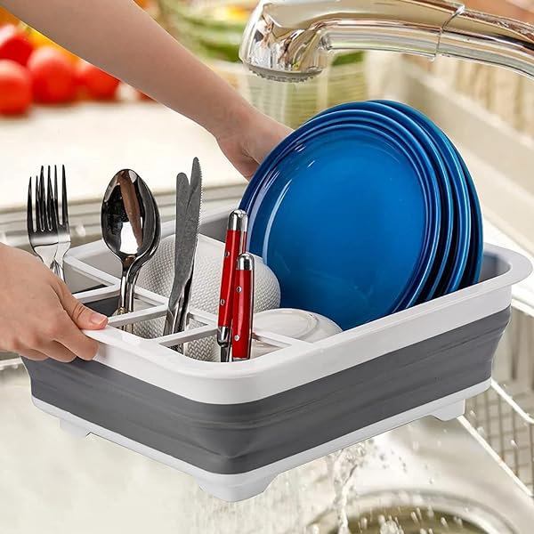 Kitchen Storage Folding Dish Drainer For Rv VBXOAE Collapsible