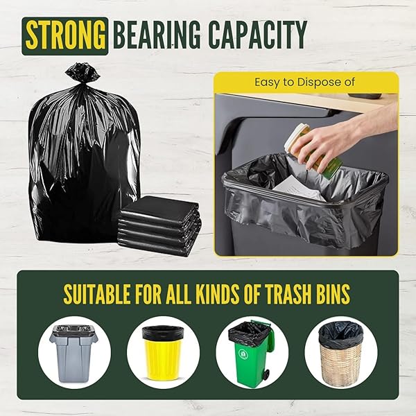 Homeshopa Heavy Duty Black Bin Liner Refuse Sacks, 70 L Extra - Main Image